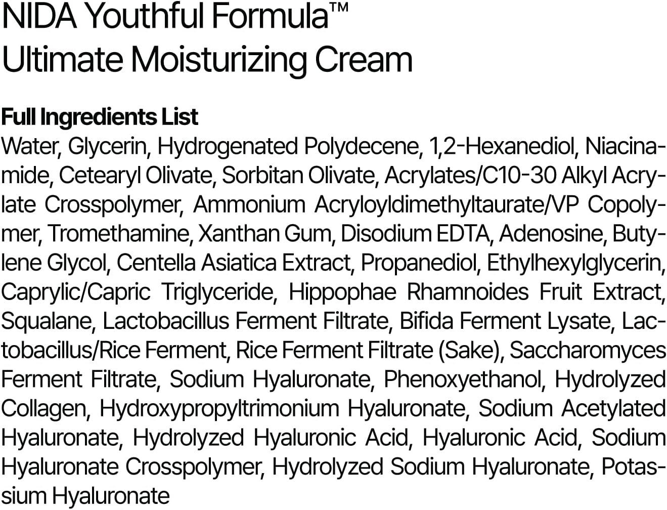 NIDA Youth Revitalizing Cream™